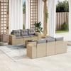 VidaXL Garden Lounge Set with Cushions 7 Pcs, Patio Sofas, Patio Furniture Set, Outdoor Furniture, Beige 3222308
