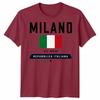 Milano Graphic Unisex Football T Shirt Casual White Soft Cotton Classic Top