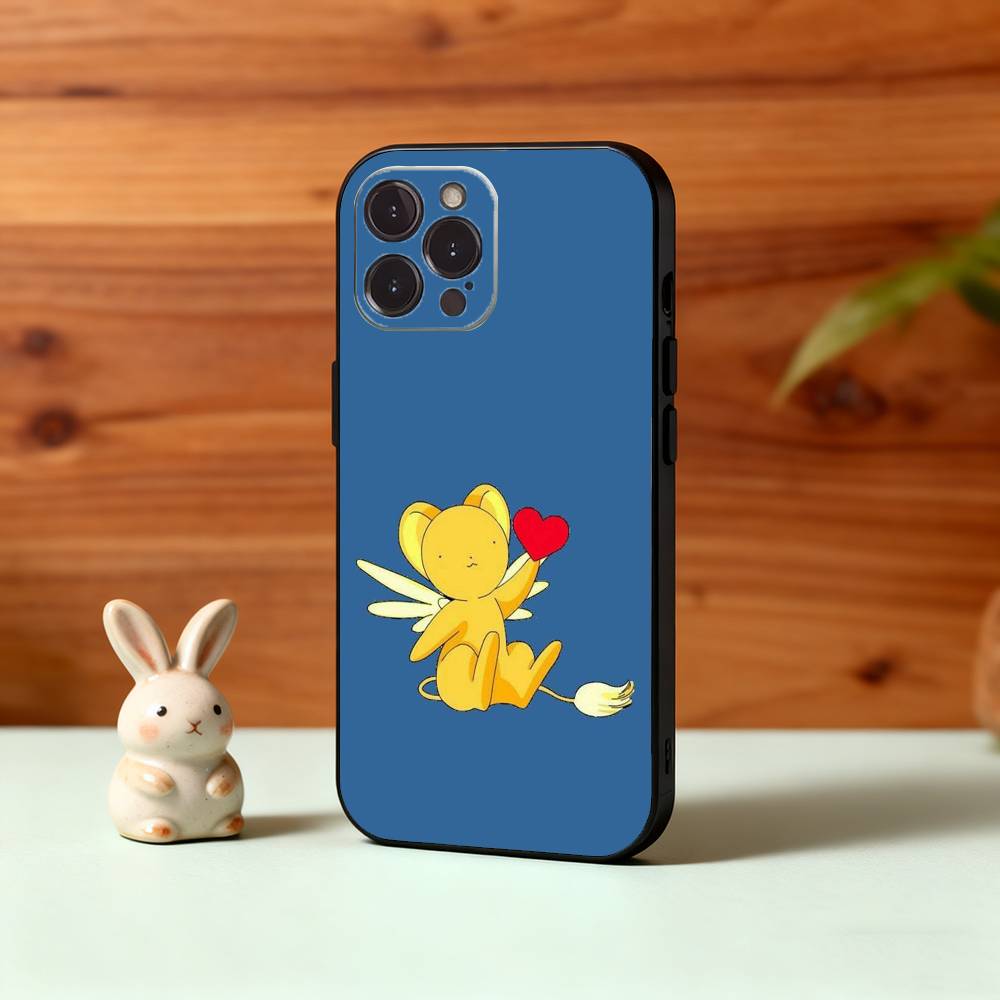Card C-Captor Anime S-Sakura Phone Case For iPhone17,16,15,14,13,12Plus,Pro Max,XS,5G Soft Silicone Black Cover