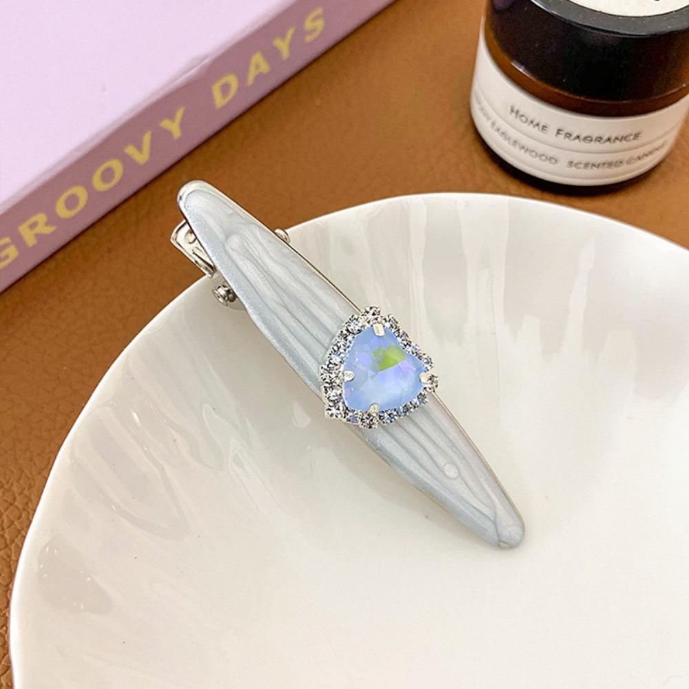 5Pcs/Set Cool Shiny Hair Clips Heart Shape Hair Accessories Trendy Barrettes  Women Girls