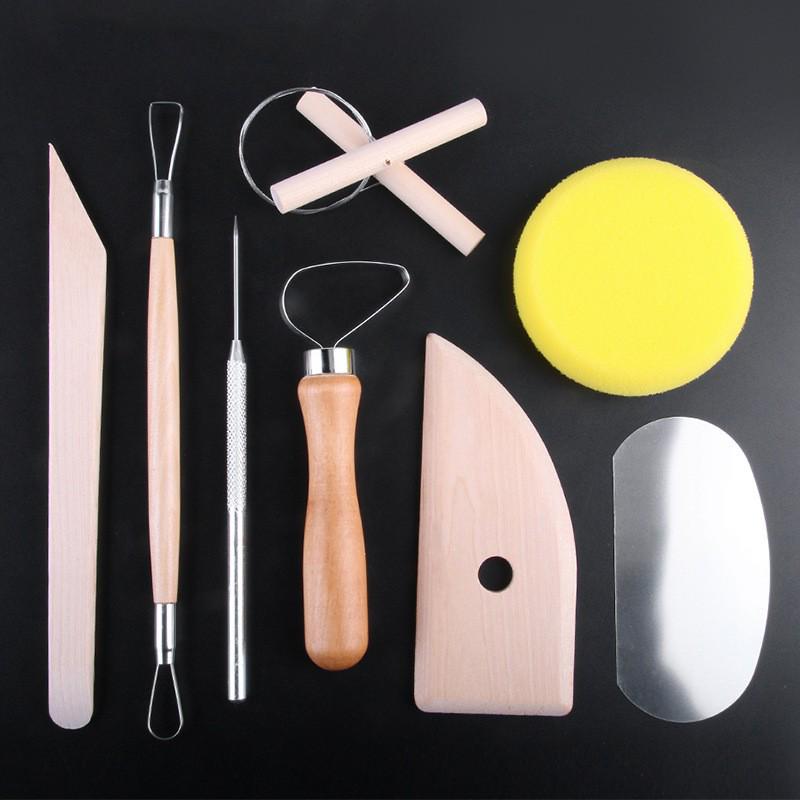 Pottery Tool Set: Clay Carving Double-Headed Wire Knife & Trimming Tools