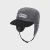 FLEECE EAR FLAP CAP (CHARCOAL)