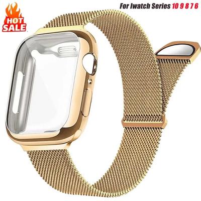Milanese Case+Strap for Apple Watch Band Ultra 49MM 41mm 40mm 44mm 38 42mm TPU Screen Iwatch Series10 9 8 7 6 SE 5 4 Correa 45mm