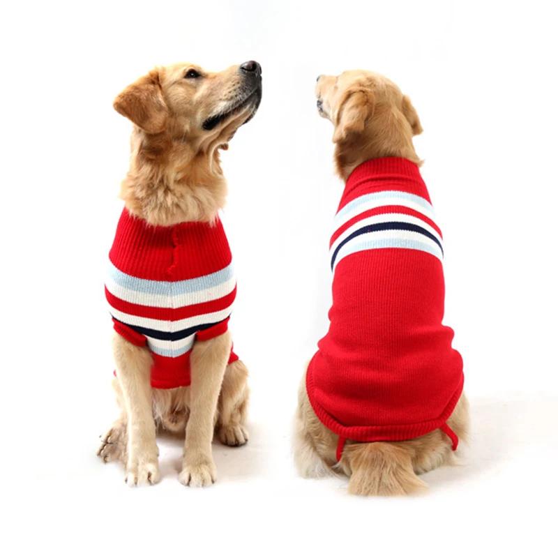 Big Dog Sweater Winter Warm Christmas Clothes for Small Medium Large Dogs Golden Retriever Rottweiler Corgi Cat Pullover Jumper