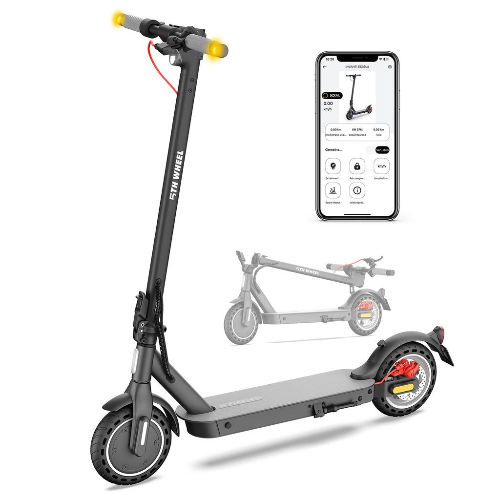 5TH WHEEL E30 Electric Scooter With ABE Certification 350W Motor 8.5 Inch Run-Flat Tires 36V7.5Ah Battery Urban Commuting Folding E-Scooter