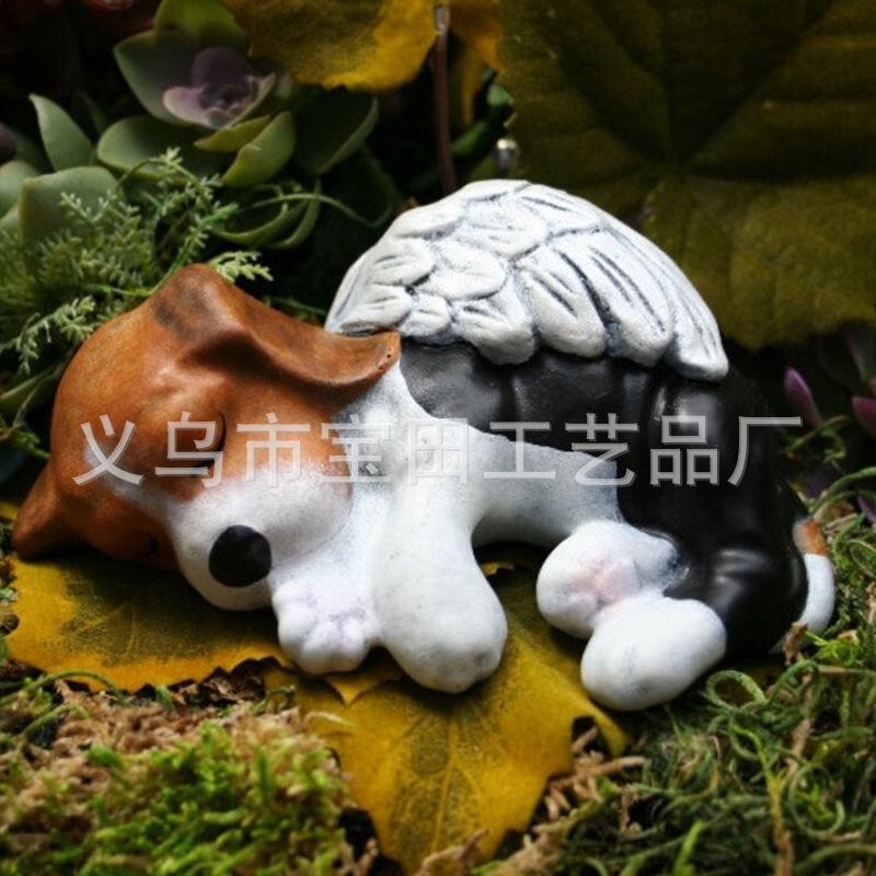 Крылатая ангел-собака из смолы, памятник питомцу-собаке, подходит для украшения дома, сада, садовой скульптуры