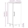 VidaXL Buffet Gris béton 34,5x34x90 cm Bois d'ingénierie 828536