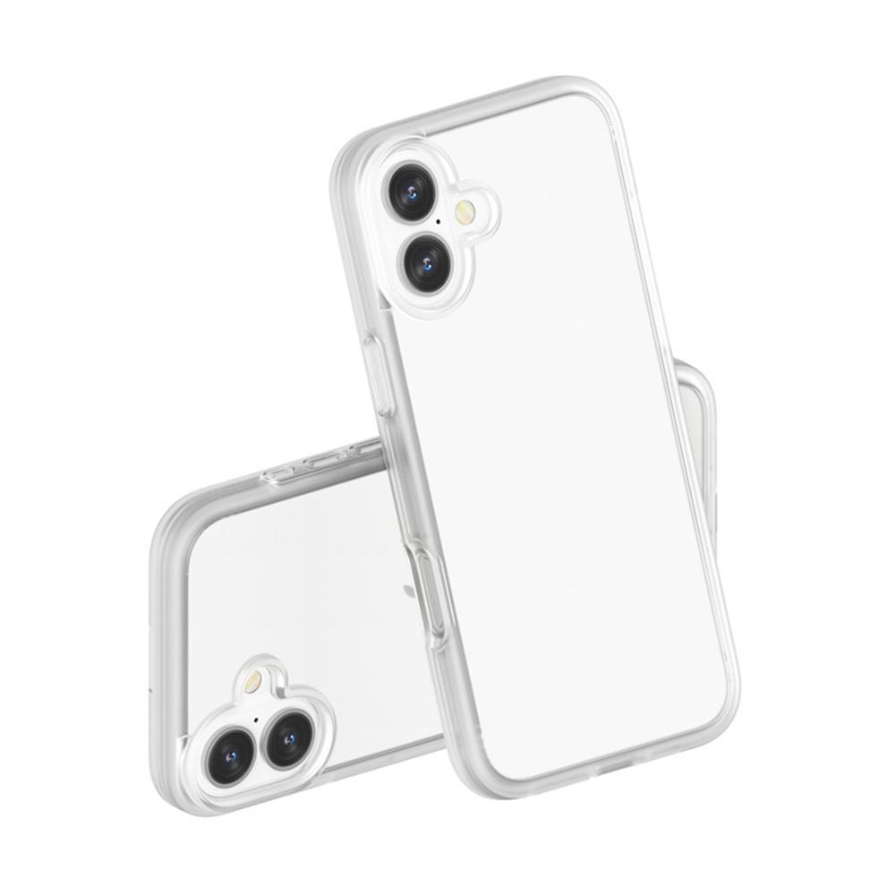 For iPhone 16 Case TPU+PC Matte Translucent Phone Back Cover