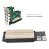 PCI E to Dual PCI Card, PCI E Express X1 to Dual PCI Riser Extender Card, Blue LED, Supports Simultaneous Operation of Dual PCI, for DIY Computers