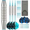 3 Pack Plastic Tip Dart, Not Easy to Break and Bend Professional 18g Soft Tip Dart with Plastic Shafts and Carrying Bag