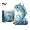 Kit di Creazione di Animali Marini con Perline Sott'acqua, Mitico Oceano Fai da Te per Principianti, Creazione di Animali 3D con Perline con Istruzioni, Perline e Modello con Design Unici del Mare
