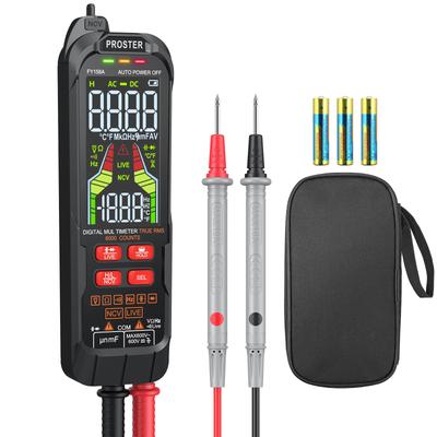 Proster Tester Digital Multimeter 6000 Counts Color Display Dual Parameter Display CAT III 600V Compatible Range Voltage Resistance Capacitance