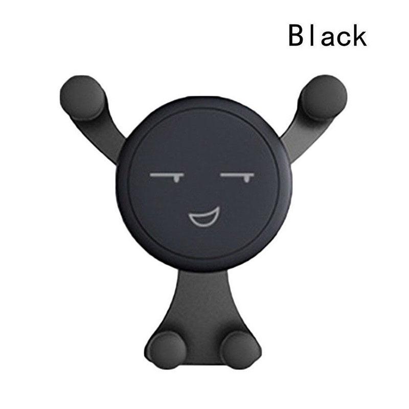 360° drehbarer Cartoon Smiley Gesicht Schwerkraft Auto Halterung Lüftungsschlitz Halter für Mobiltelefon GPS