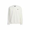 adidas Logo Printed Crewneck Fleece Pullover Sweatshirt, Unisex, White IB2713