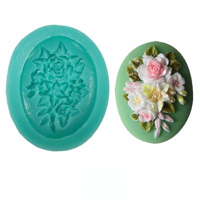 Moldes de Silicona de Fondant de Flores Para Decorar Tazas Rosa Resina Decoración Forma Yeso Masilla Aroma Artesanía Fabricación Novedad