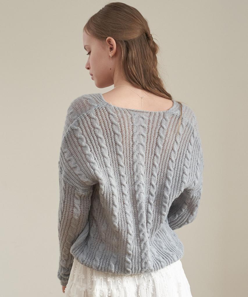 Peullobeu V Neck Cozy Knit_Mt