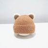 New Autumn and Winter Baby Ear Protection Hat, Warm and Cold Proof Hat, Comfortable Baby Double Ball Soft and Sticky Toe Cap