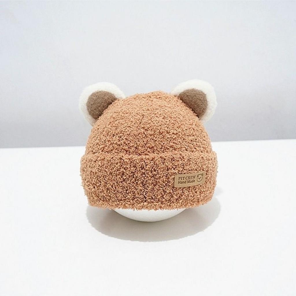 New Autumn and Winter Baby Ear Protection Hat, Warm and Cold Proof Hat, Comfortable Baby Double Ball Soft and Sticky Toe Cap