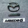 For MAZDA6 2014-2016-2017-2019 Year Logo Black Replace Emblem Car Hood Front Grill Rear Trunk Emblem Badge SKYACTIV Sticker W6