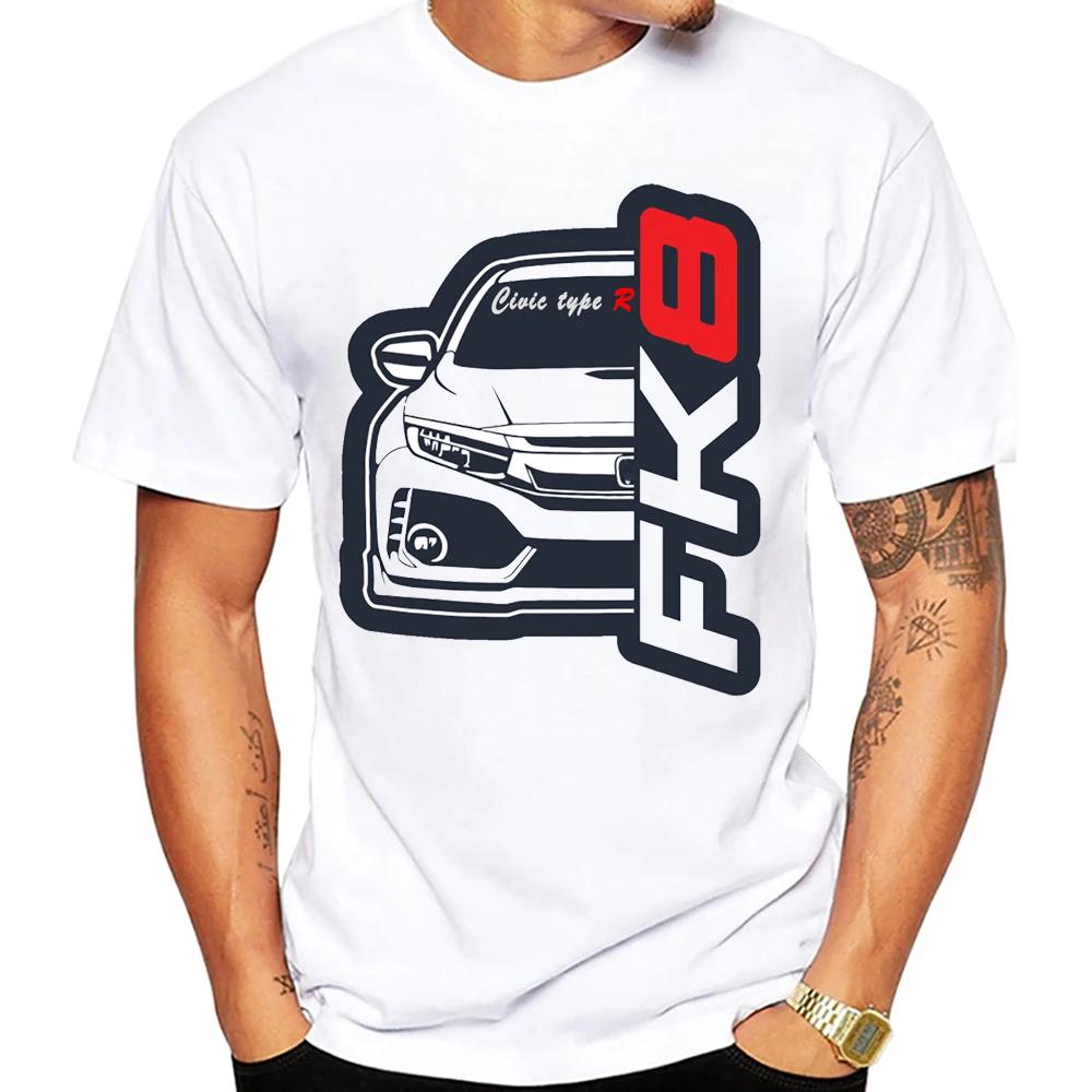 Civic Type R EG6 Legenda auta Tričko Nové Letní Pánské Krátký rukáv Vintage Hip Hop Chlapecké Ležérní Trička Harajuku JDM Bílá Trička