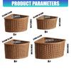 Tragbarer Eckkorb aus Kunststoff Belüftetes Regal Organizer Aufbewahrungsbox Ideal für Handtücher Kleidung und Haushaltsgegenstände