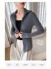 25 Premium Women's Baby Cashmere Cardigan, Double-Zipper Lapel Ribbed Sweater, Loose Wool Coat for Autumn/Winter.