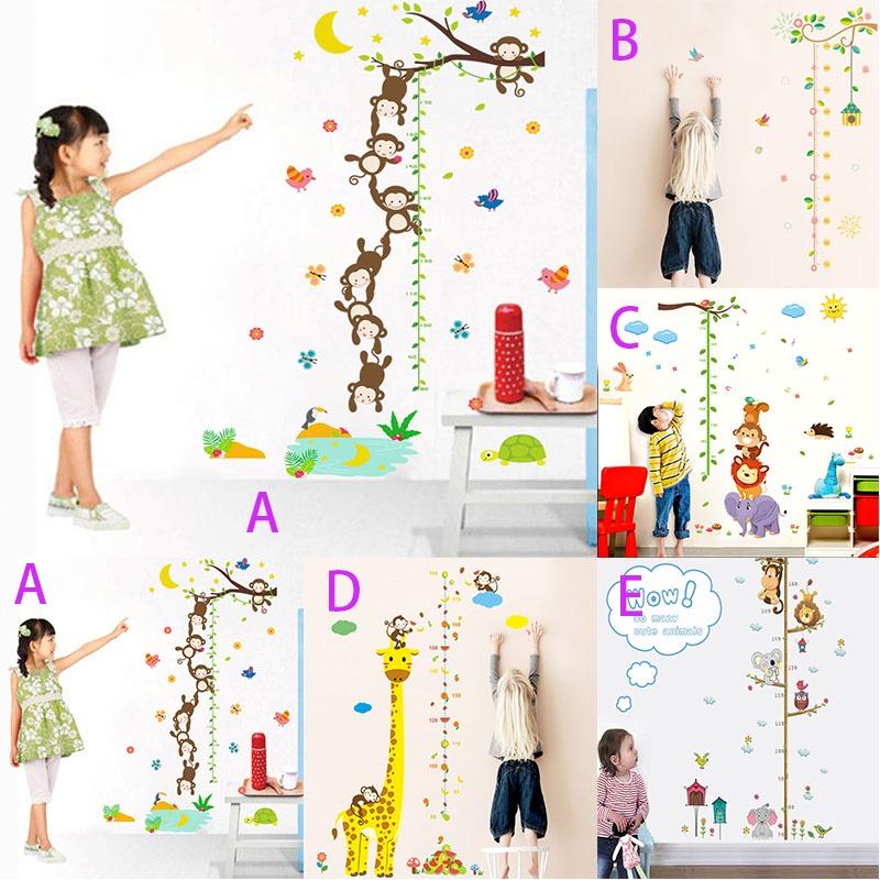 Lebhaftes Wachstum Höhenmesslatte Abnehmbarer Wandaufkleber für Kinder- und Babyzimmer-Dekor