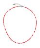 Polalita Red Coral Mother-Of-Pearl Point Necklace (Plt-Nl-093_Rd)