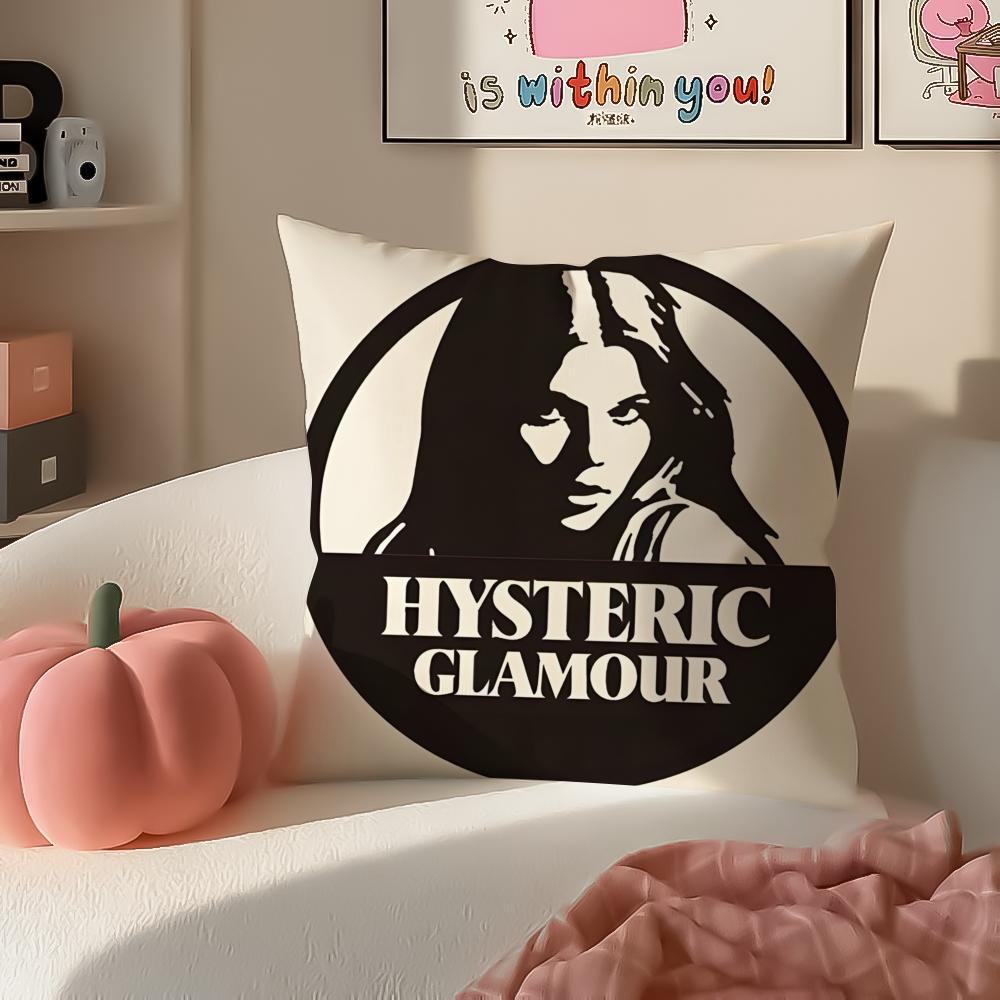 Brand retro HHysteric GGlamour Cushion Cover Pillowcase Short Plush Invisible zipper Room Sofa Cushion Cover