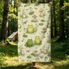 Cute Frog Mushroom Print Beach Towel Cottagecore Botanical Microfiber Towel For Summer Beach, Pool & Nature Lovers