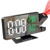 LED Projection Alarm Clock 180° Rotating Projection Weekday/Weekend Mode Digital Clock Temperature Humidity Display