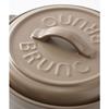 BRUNO Earthenware Pot, Size 8, for Rice Cooking, Induction Cooking, and Stewing, with Handle for Easy Cleaning and Two-Handled Operation, Greige, BHK2