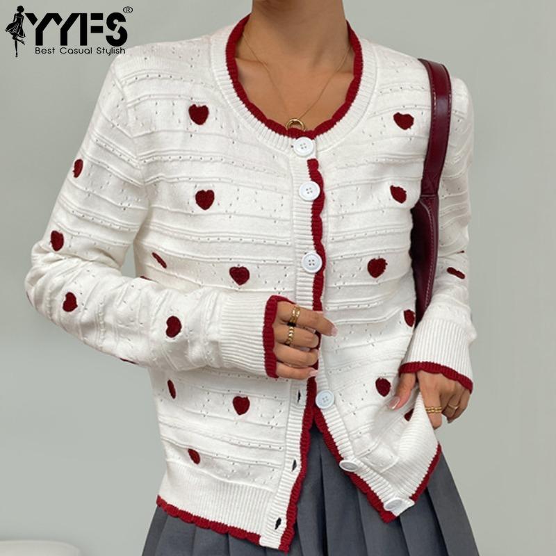 YYFS Moda damă ocazional toamnă iarnă cu litere de dragoste imprimeu pulovere cu mânecă lungă și decolteu