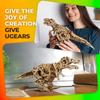 Ugears Tyrannosaurus Wooden No Glue or Tools 3D Dinosaur Wooden Assembly Advanced Puzzle, Moving, Required, Puzzle, Model, Adult, Kit,