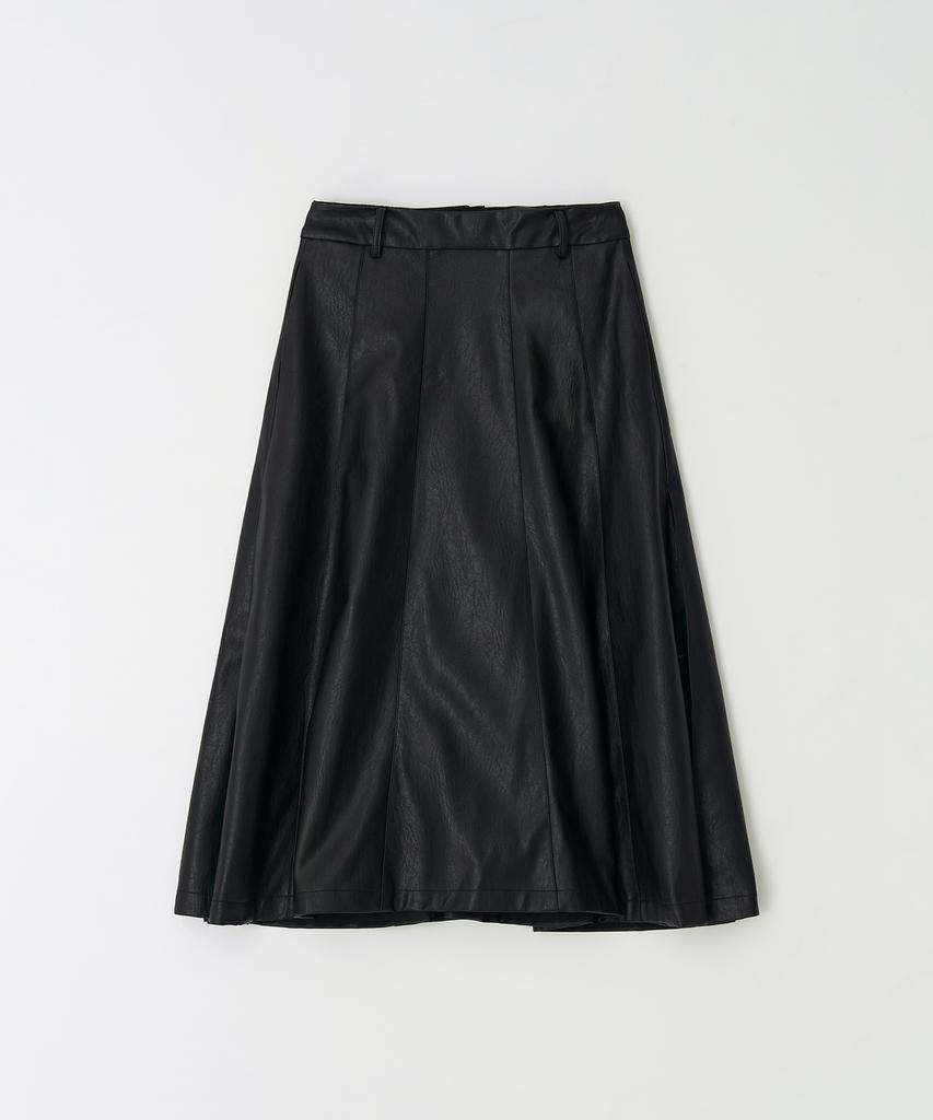 The Penny Leather Long Skirt - Black