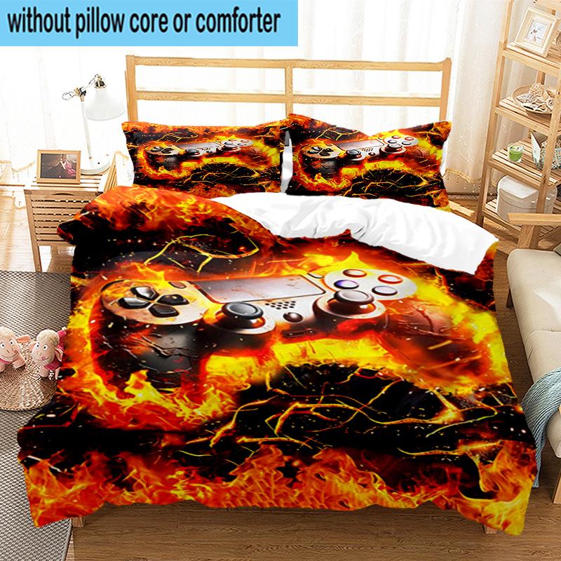 Galactic Gaming Game Controller 3pcs Bedding,Including 1pc Duvet Cover And 2pcs Pillowcases Perfect for Christmas,Ideal for Bedroom, Dormitory