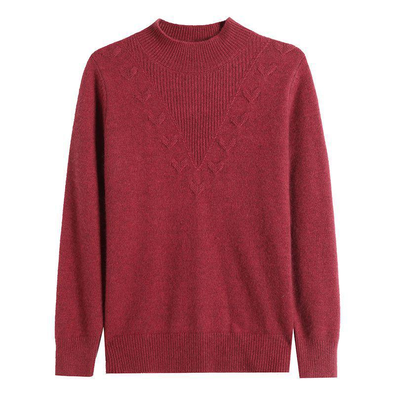 Women's Winter 2023 Fashionable Warm Knit Half-High Neck Sweater