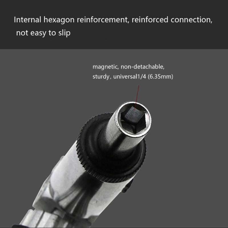 Ratchet Screwdriver 1/4inch Inside Hexagon Screwdriver 0-180 Degree Adjustable Ratchet Bit Holder Screwdriver