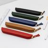 Stationery Bag Multi-Functional Design Slim Pencil Case Organizer Imitation Leather Compact Portable Pen Storage Pouch
