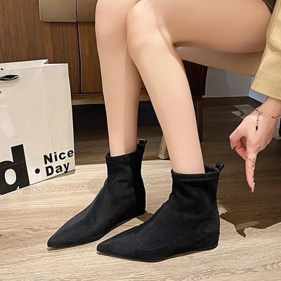Bottes basses fashion pointues matures année tempérament tendance urbain mat