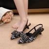 Sandals Women Sexy High Heels Fashion Pointed Toe Slingback Shoes Summer Dress Party Stilettos Brand Pumps Decor Single Shoe