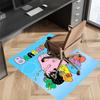 1pc Barbapapa1 Print Area Rug - Soft, Washable Non-Slip Indoor Mat for Office Chairs, Living Room, Home Office Decorative Rug