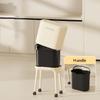 Bending-free High Leg Trash Can, Press Open Lid Design-largecapacity Oval Kitchen/living Roomtrash Can, Durable Plastic Material