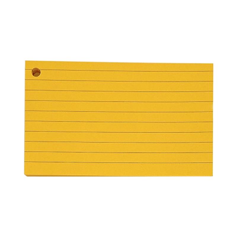 Карточки для запоминания Индексные карточки в линейку Учебные карточки с кольцами для скрепления Карточки для повторения Пустые карточки для записи слов жёлтый