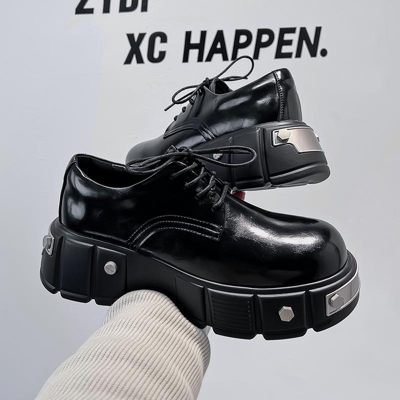 Fashion High Quality Men's Derby Shoes Fashion Designer Shoes Men New Workwear Men Shoes Thick Soled Height Increasing Zapatos De Hombre