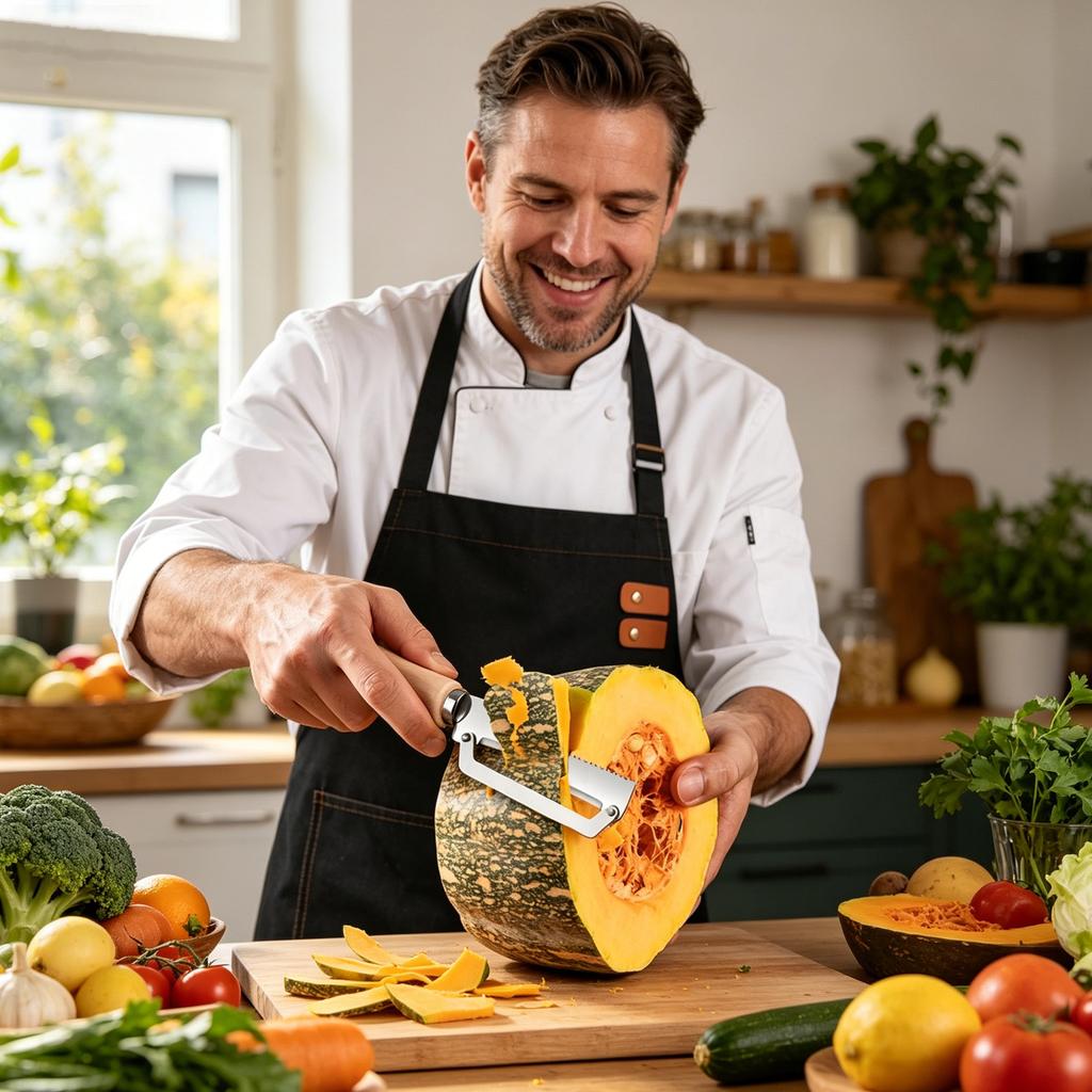 Wood Handle Stainless Steel Peeling Knife with Serrated Blade and Integrated Bottle Opener for Kitchen Vegetable Fruit Preparation