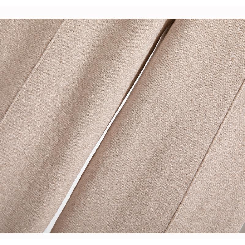 Dimanaf 2025 Autumn Plus Size Harlen Knitted Pants New Women Fashion Loose Vintage Wide-leg Pants