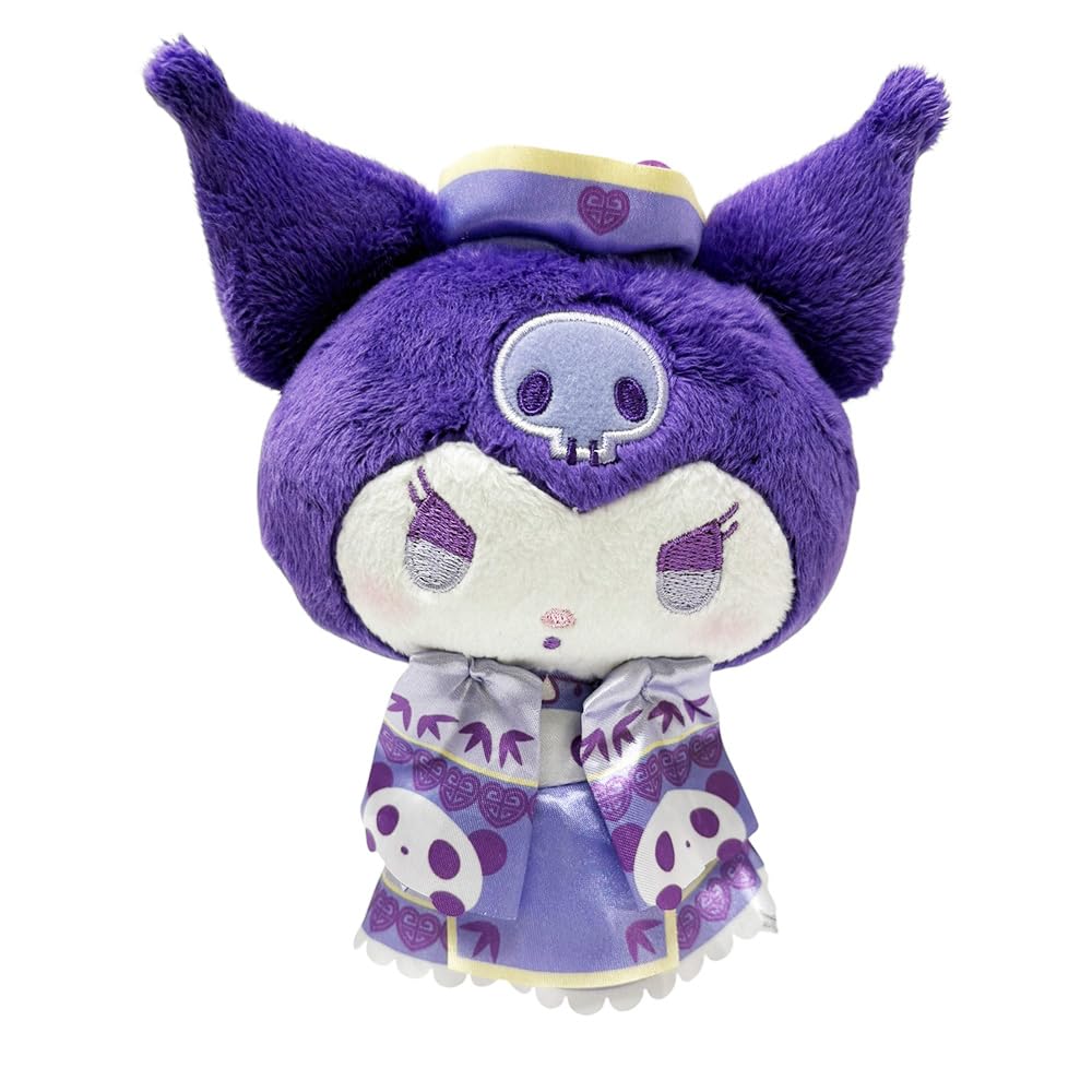 Плюшевая игрушка My Melody Kuromi Lolita Kyonshi Официальные товары Sanrio Прибл.. 18см (Куроми (фиолетовый))