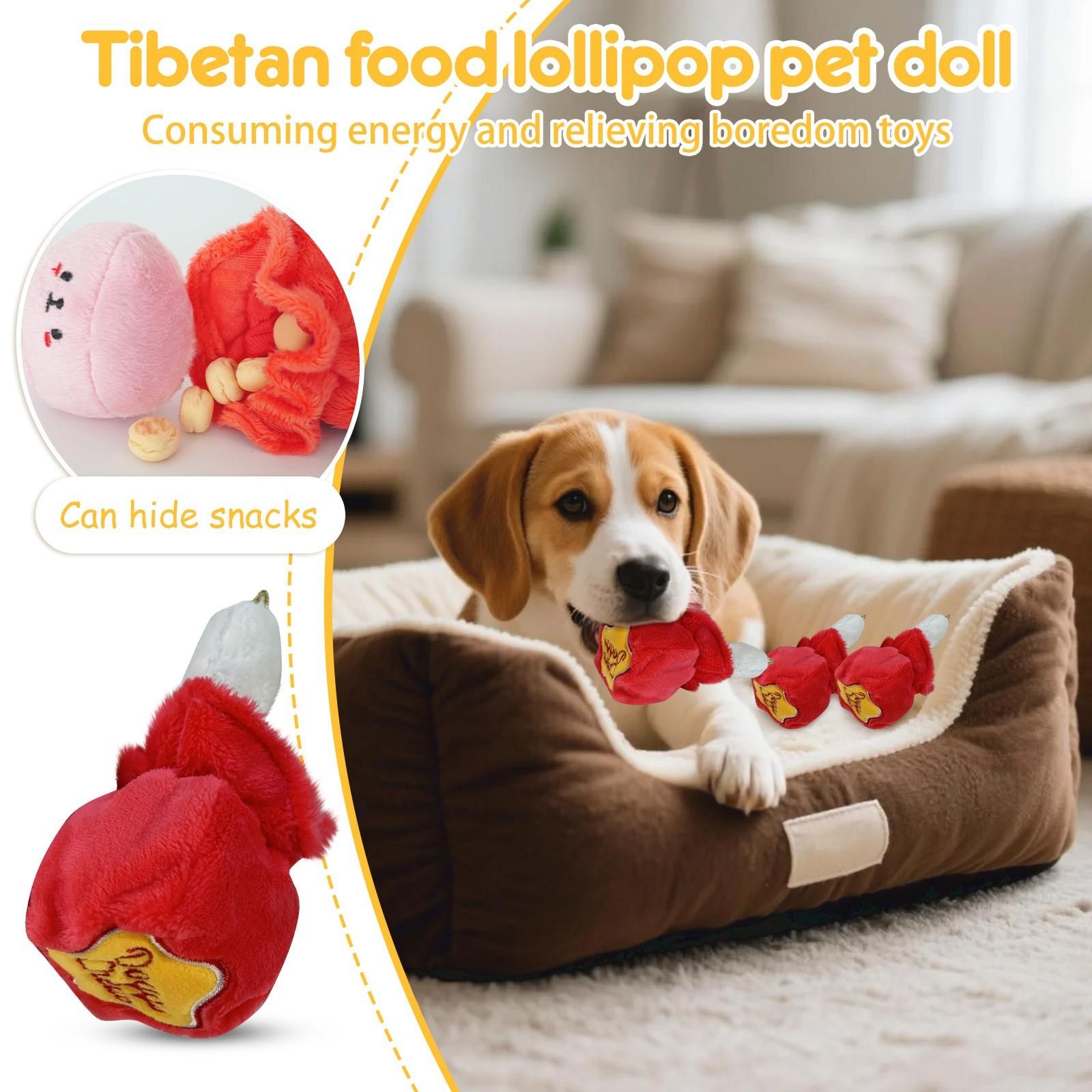 

Милая тибетская еда леденец кукла-питомец - лучший партнер по еде для вашего питомца One Size розовый