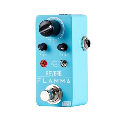 FLAMMA FC02 Mini Reverb Pedal Digital Gitarr Pedal 3 Reverb Effect Church Plate Studio med True Bypass
